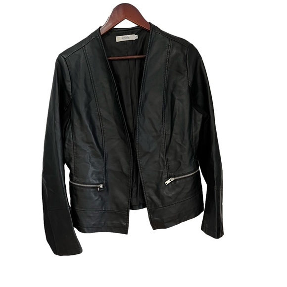 Ricki's Jackets & Blazers - Ricki’s faux leather open front jacket with material on inside of arm size large